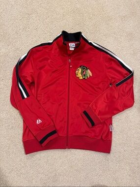 Red Chicago Blackhawks Track Jacket